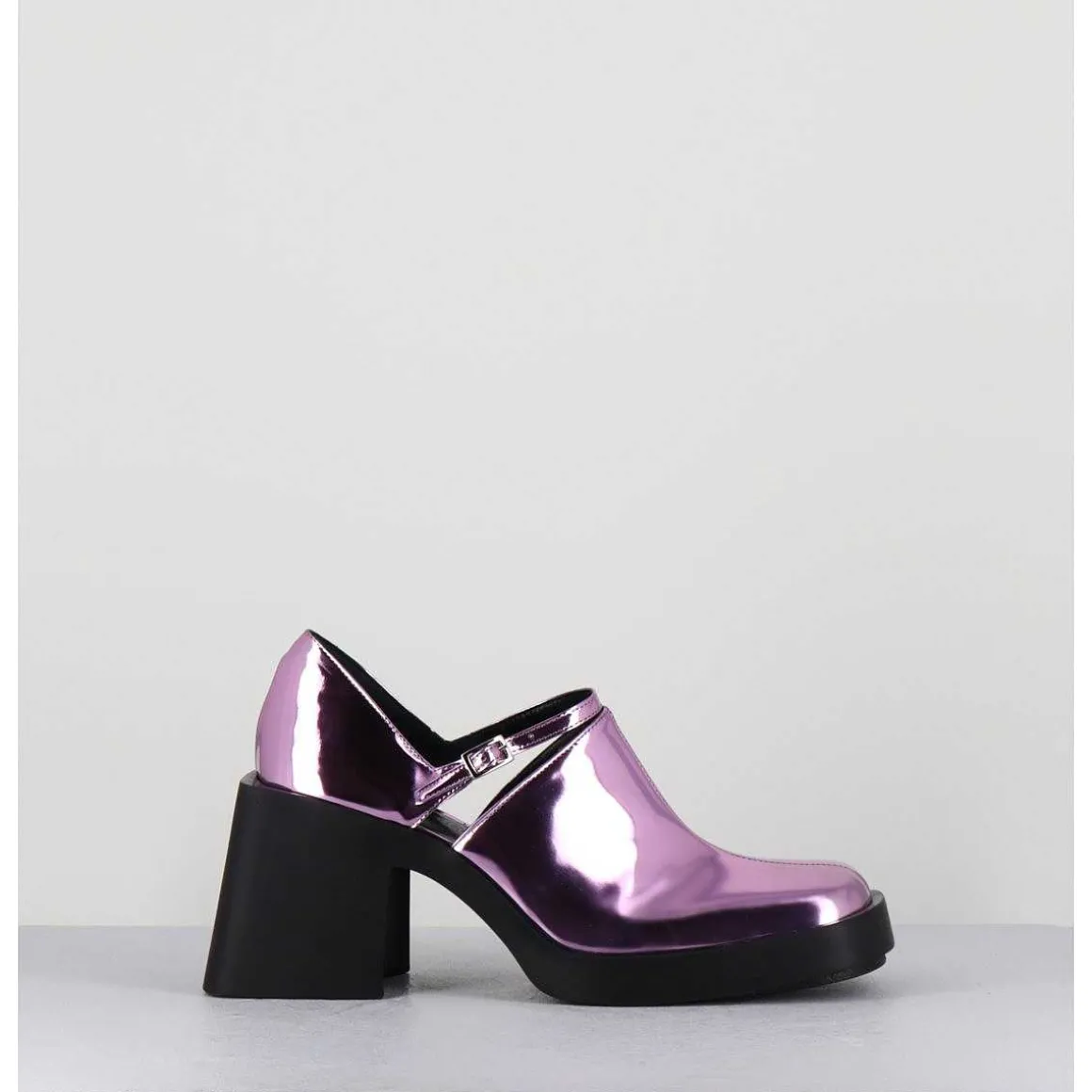 90S Mary-Jane Miroir Rose - Kim Metallic Pink