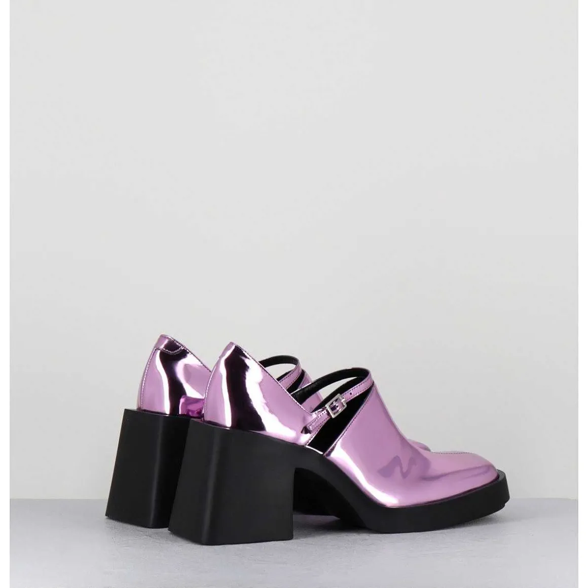 90S Mary-Jane Miroir Rose - Kim Metallic Pink