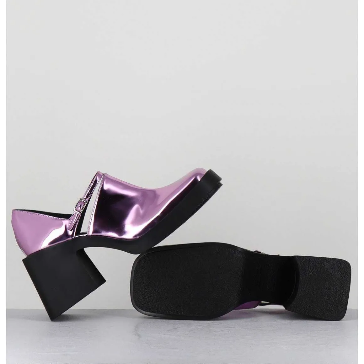 90S Mary-Jane Miroir Rose - Kim Metallic Pink
