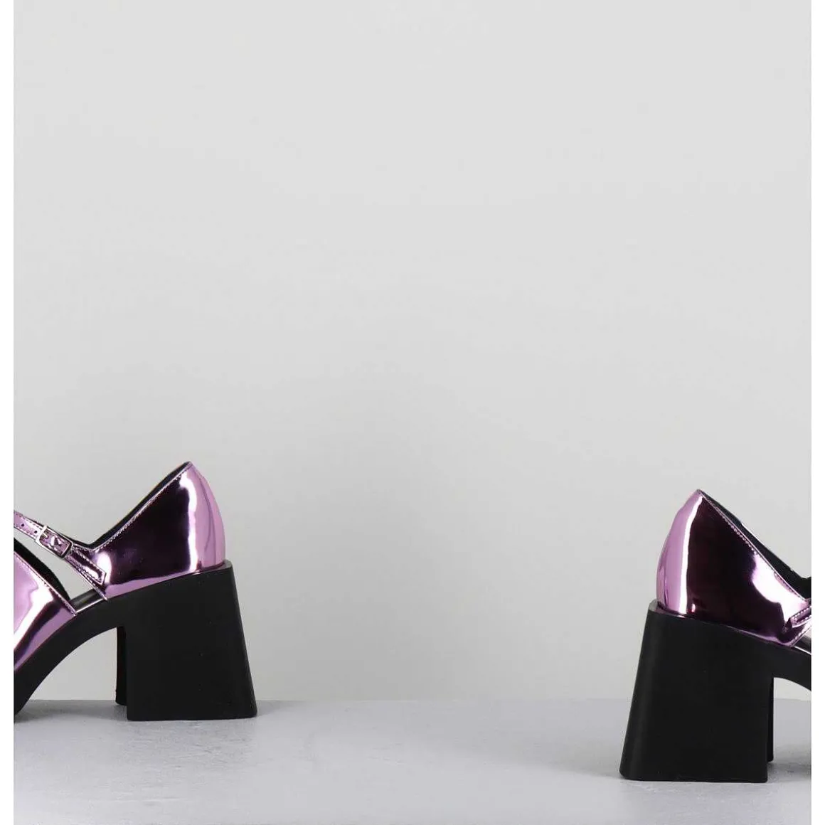 90S Mary-Jane Miroir Rose - Kim Metallic Pink