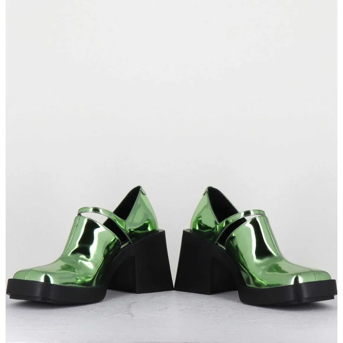 90S Mary-Jane Miroir Vert - Kim Metallic Green