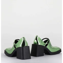 90S Mary-Jane Miroir Vert - Kim Metallic Green