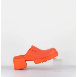90S Orange Rubber Clogs - Blissa Orange Mules