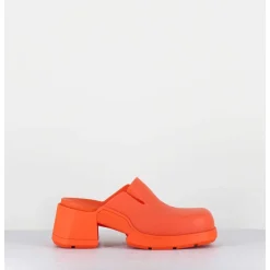 90S Orange Rubber Clogs - Blissa Orange Mules