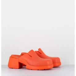 90S Orange Rubber Clogs - Blissa Orange Mules