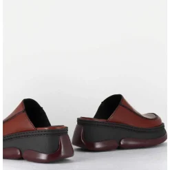 Sabots Compensees 90S Cuir Marron & Bubble Rubber - Brietta Brown Mules