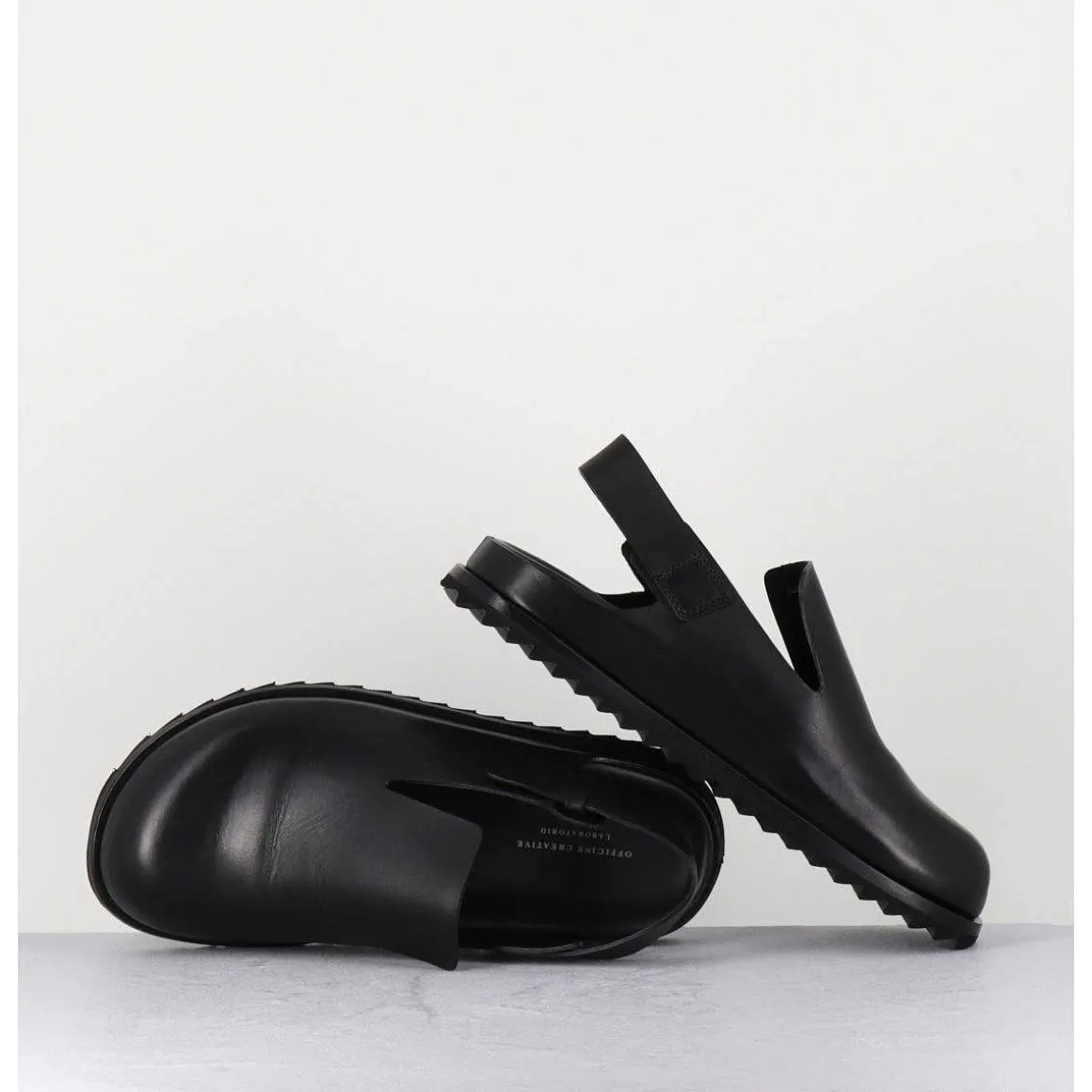 Sabots Epure Cuir Noir & Bride Arriere - Pelagie008 Nero