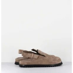Sabots Epure Daim Taupe & Bride Arriere - Pelagie008 Flint