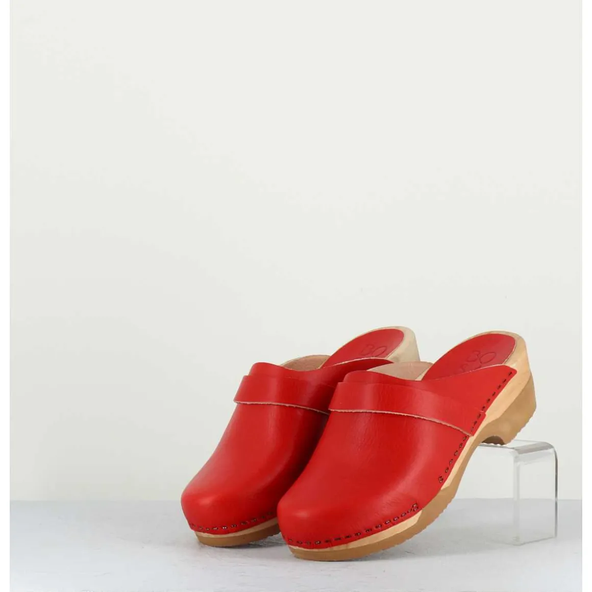 Sabots Flexibles En Cuir Rouge - Complice5 Vegetal Rouge