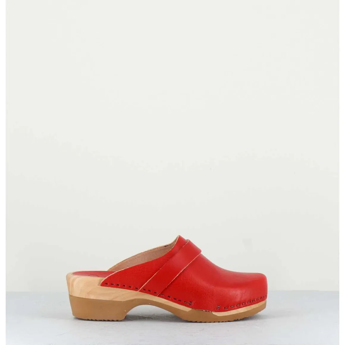 Sabots Flexibles En Cuir Rouge - Complice5 Vegetal Rouge