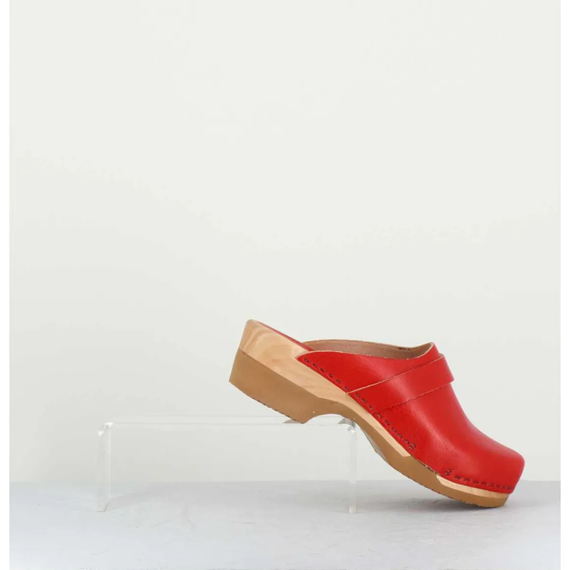 Sabots Flexibles En Cuir Rouge - Complice5 Vegetal Rouge