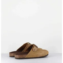 Sabots Plats Daim Camel & Mors Bronze - 164 Morcetti Tan