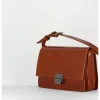 Sac En Cuir Imprime Croco Brique - M93 Cocco Terra