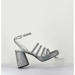 Sandales A Plateforme Multi-Brides Disco Print - Sun Luna Argento