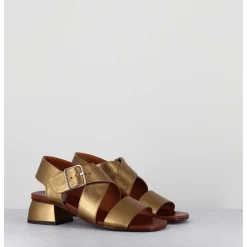 Sandales En Cuir Bronze A Brides Croisees - Qui-Israel44 Dali Bronce