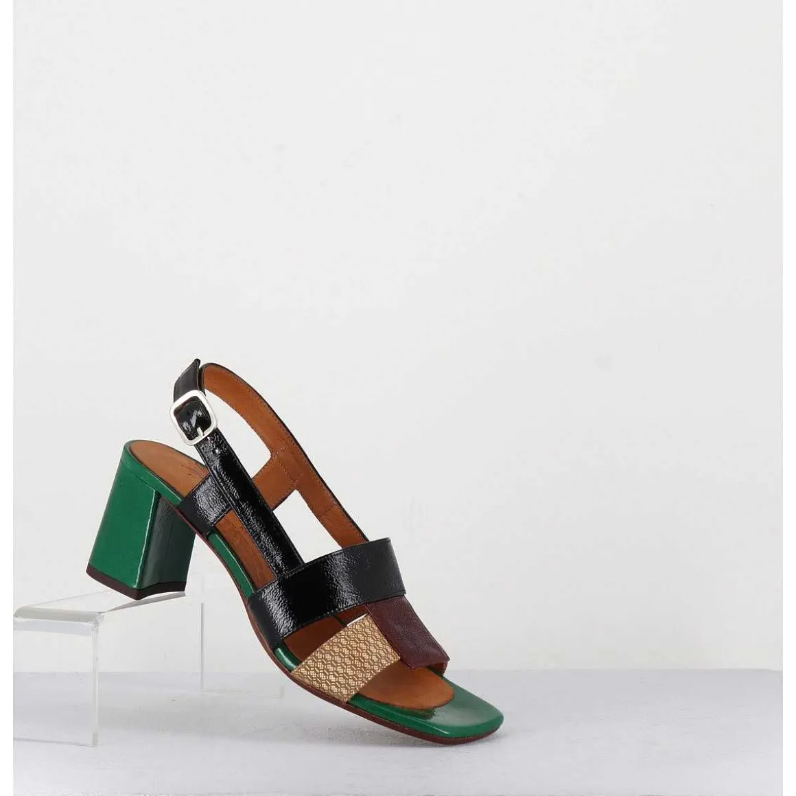 Sandales En Cuir Multi Look 70S - Lyza Ferrari Cuero