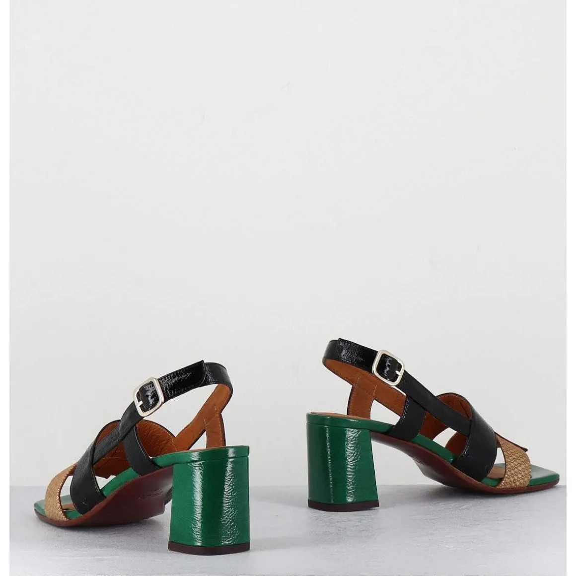 Sandales En Cuir Multi Look 70S - Lyza Ferrari Cuero