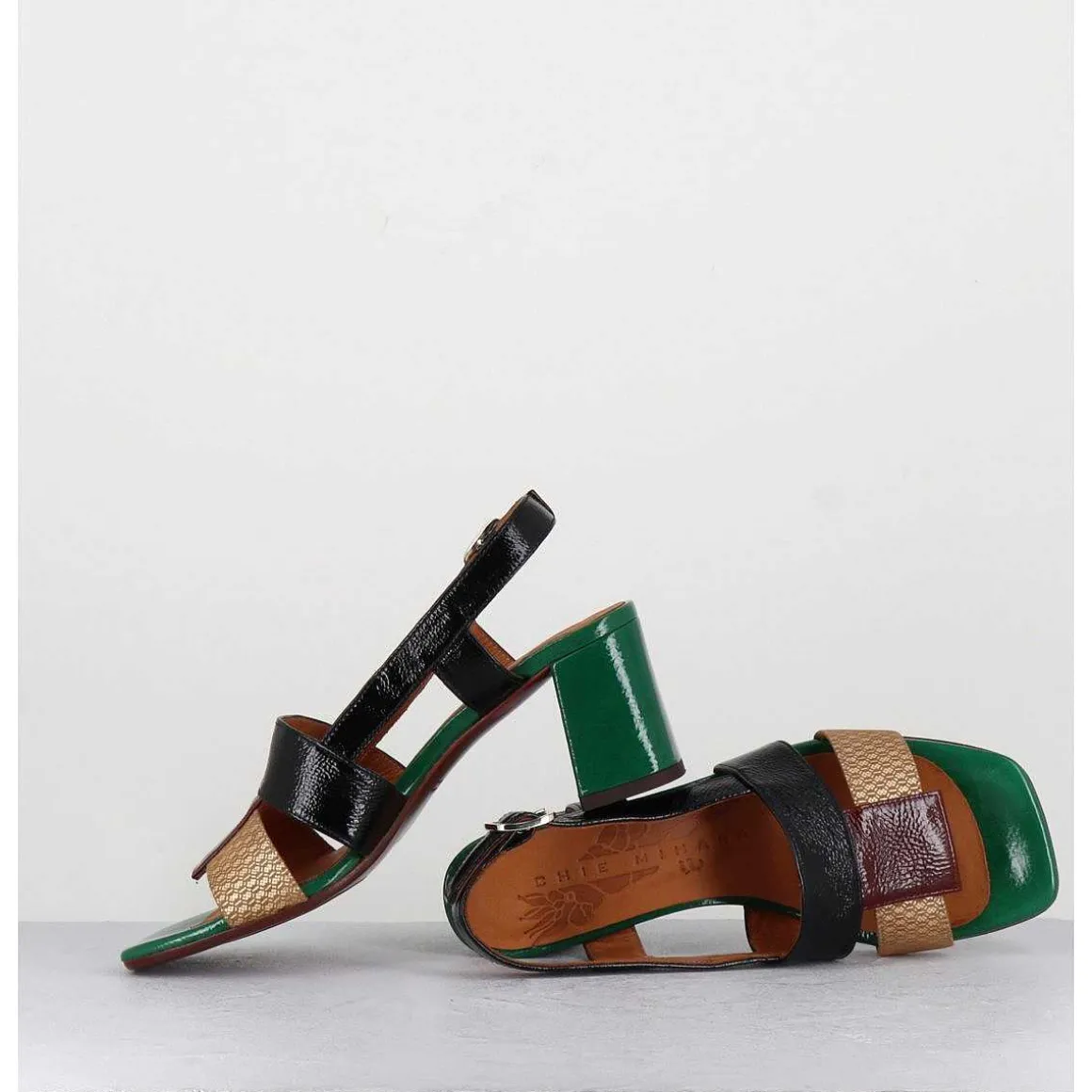 Sandales En Cuir Multi Look 70S - Lyza Ferrari Cuero