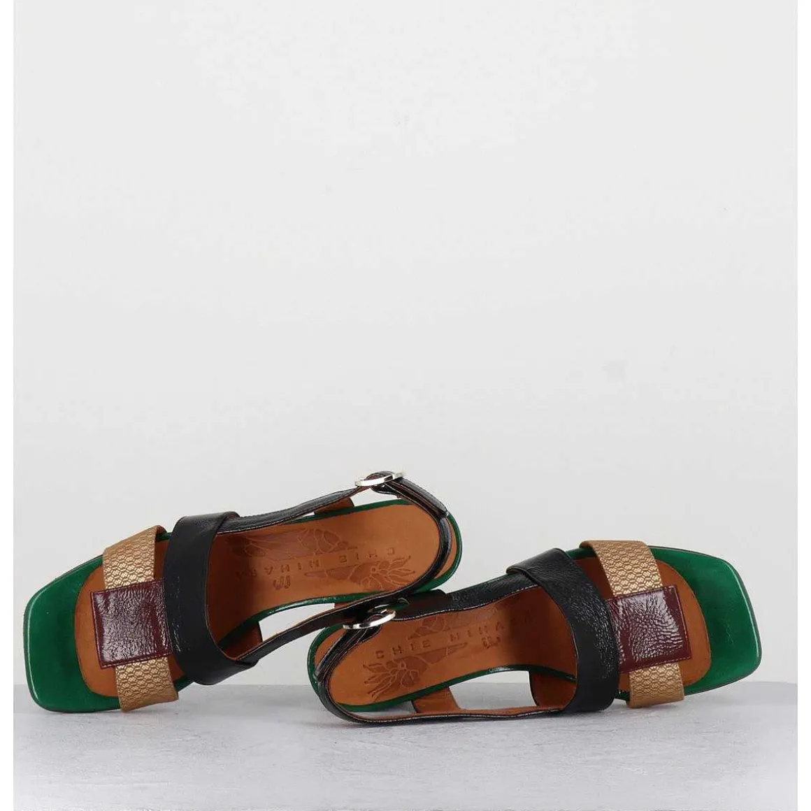 Sandales En Cuir Multi Look 70S - Lyza Ferrari Cuero