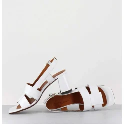 Sandales En Cuir Naplak Blanc Look 70S - Lyza Ferrari Blanco