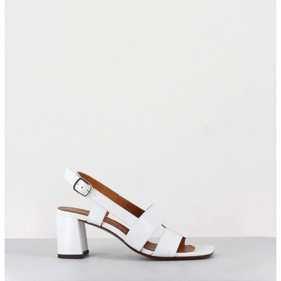 Sandales En Cuir Naplak Blanc Look 70S - Lyza Ferrari Blanco