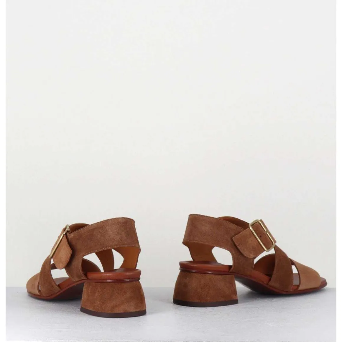Sandales En Daim Marron A Brides Croisees - Qui-Israel44 Zeus Castano