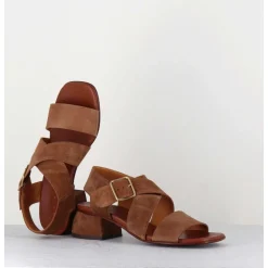 Sandales En Daim Marron A Brides Croisees - Qui-Israel44 Zeus Castano