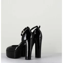 Sandales Esprit Babies En Cuir Vernis Noir - Rosa Vernice Nero
