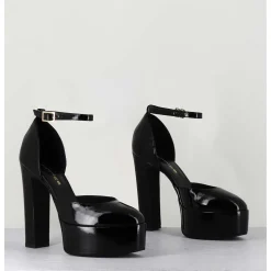 Sandales Esprit Babies En Cuir Vernis Noir - Rosa Vernice Nero