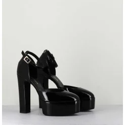 Sandales Esprit Babies En Cuir Vernis Noir - Rosa Vernice Nero