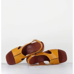 Sandales Petit Talon Naplak Jaune - Qui-Quiana44 Ferrari Sun