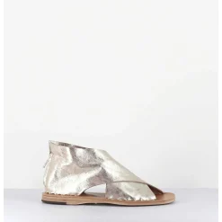 Sandales Plates En Cuir Souple Or Clair - Itaca006 Max Platino