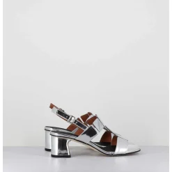 Sandales 60S Cuir Miroir Argent - Lefai12 Specchio Argento