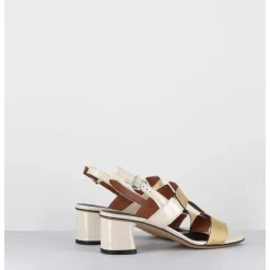 Sandales 60S En Cuir Blanc Casse & Dore - Lefai6 Lux Talco