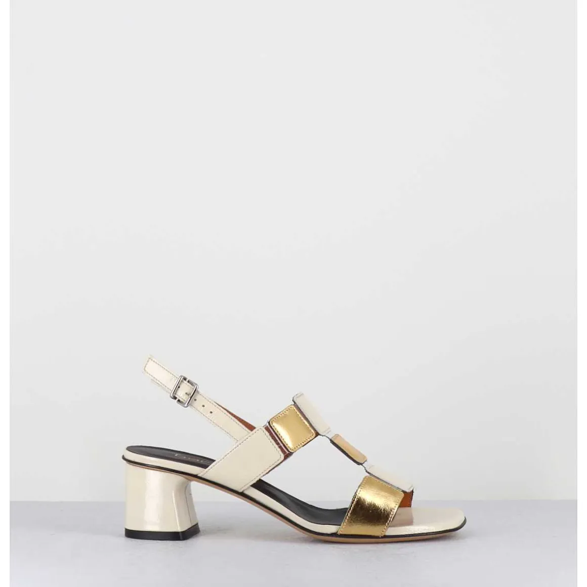 Sandales 60S En Cuir Blanc Casse & Dore - Lefai6 Lux Talco