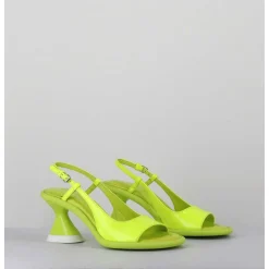 Sandales Talon Geometrique Jaune Fluo - A5411 Giallo Cedro