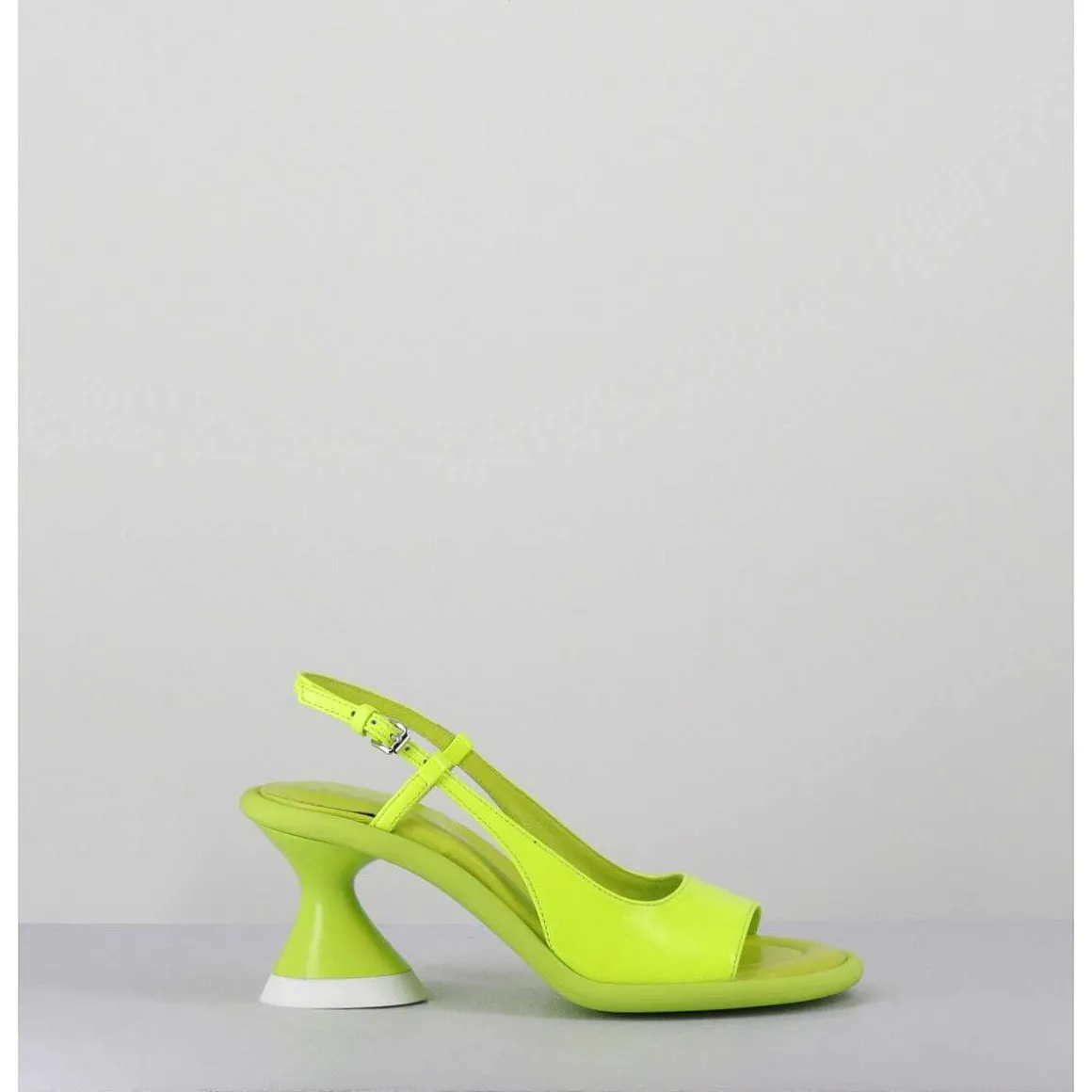 Sandales Talon Geometrique Jaune Fluo - A5411 Giallo Cedro