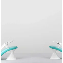 Sandales Talon Geometrique Blanc & Bleu - A5411 Bianco Acqua