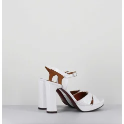 Sandales Talon Haut Naplak Blanc - Chiva Ferrari Blanco