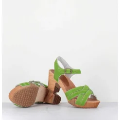 Sandales-Sabots A Talon Leger Poulain Vert - 236 Light Green