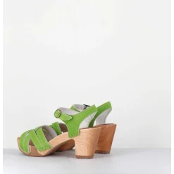 Sandales-Sabots A Talon Leger Poulain Vert - 236 Light Green
