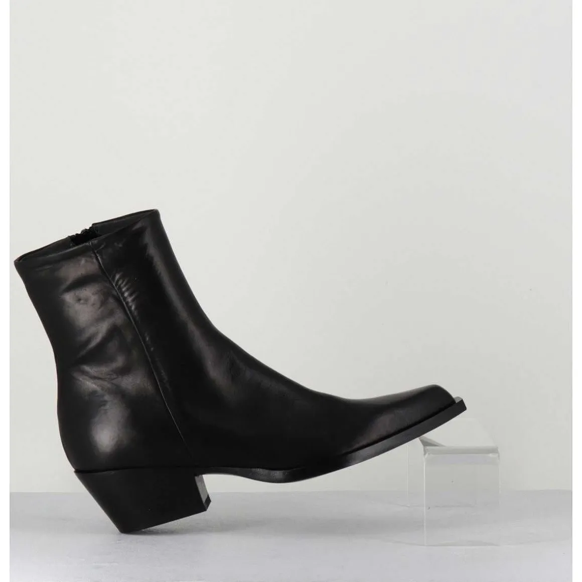 Santiags En Cuir Noir - Seber1 Fular Nero