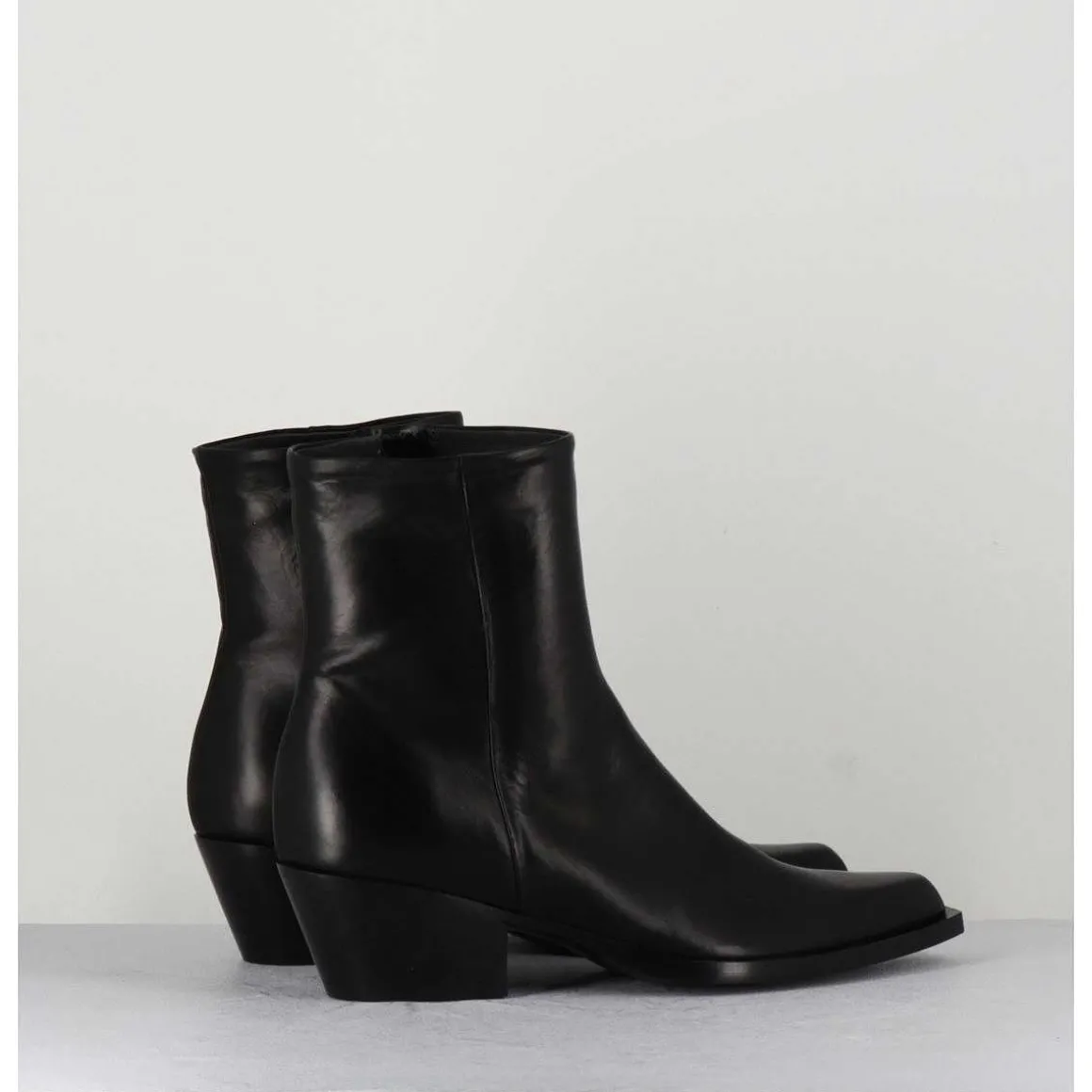 Santiags En Cuir Noir - Seber1 Fular Nero