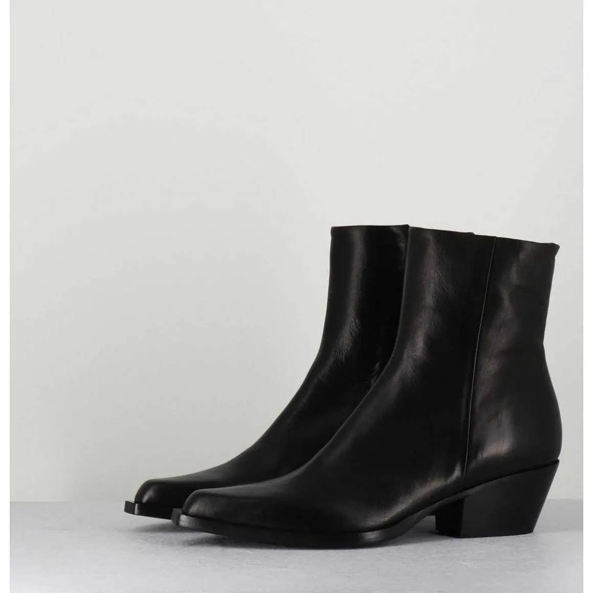 Santiags En Cuir Noir - Seber1 Fular Nero