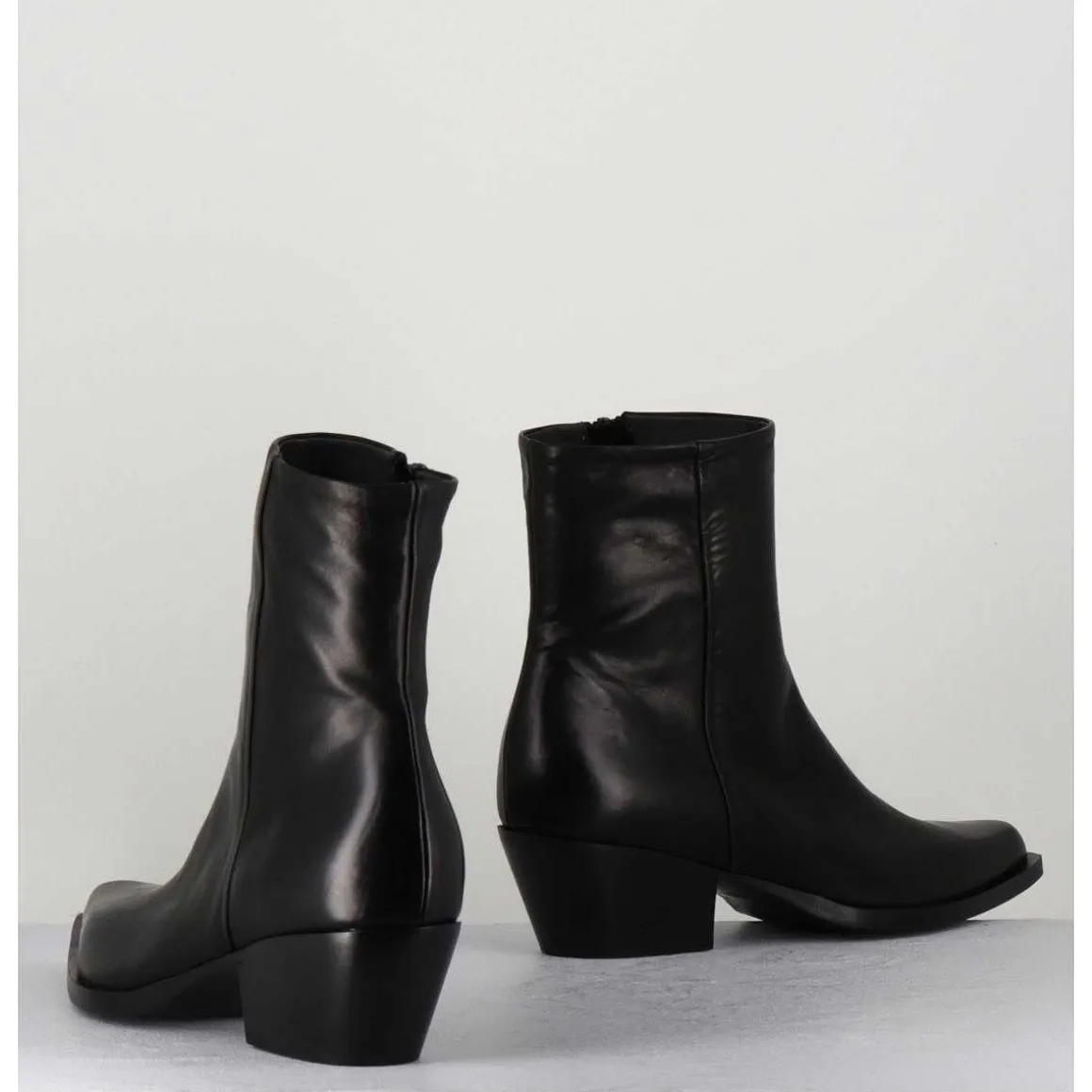 Santiags En Cuir Noir - Seber1 Fular Nero