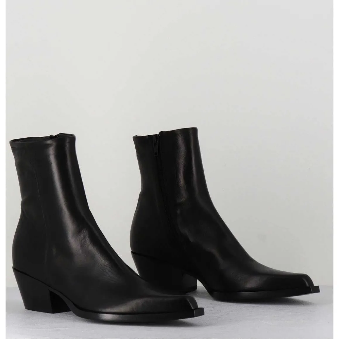 Santiags En Cuir Noir - Seber1 Fular Nero