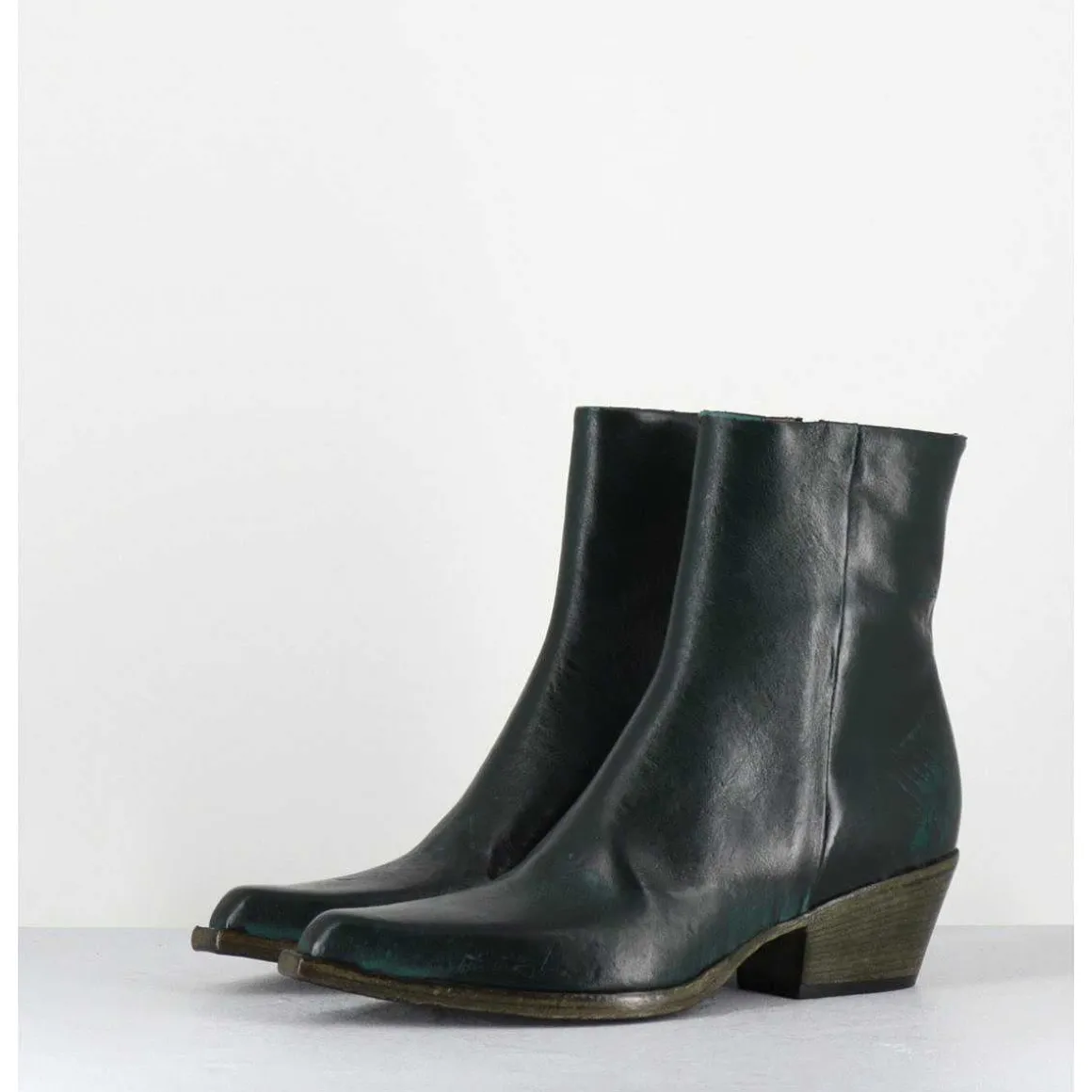 Santiags En Cuir Vert Use - Seber3 Moroder Bottiglia
