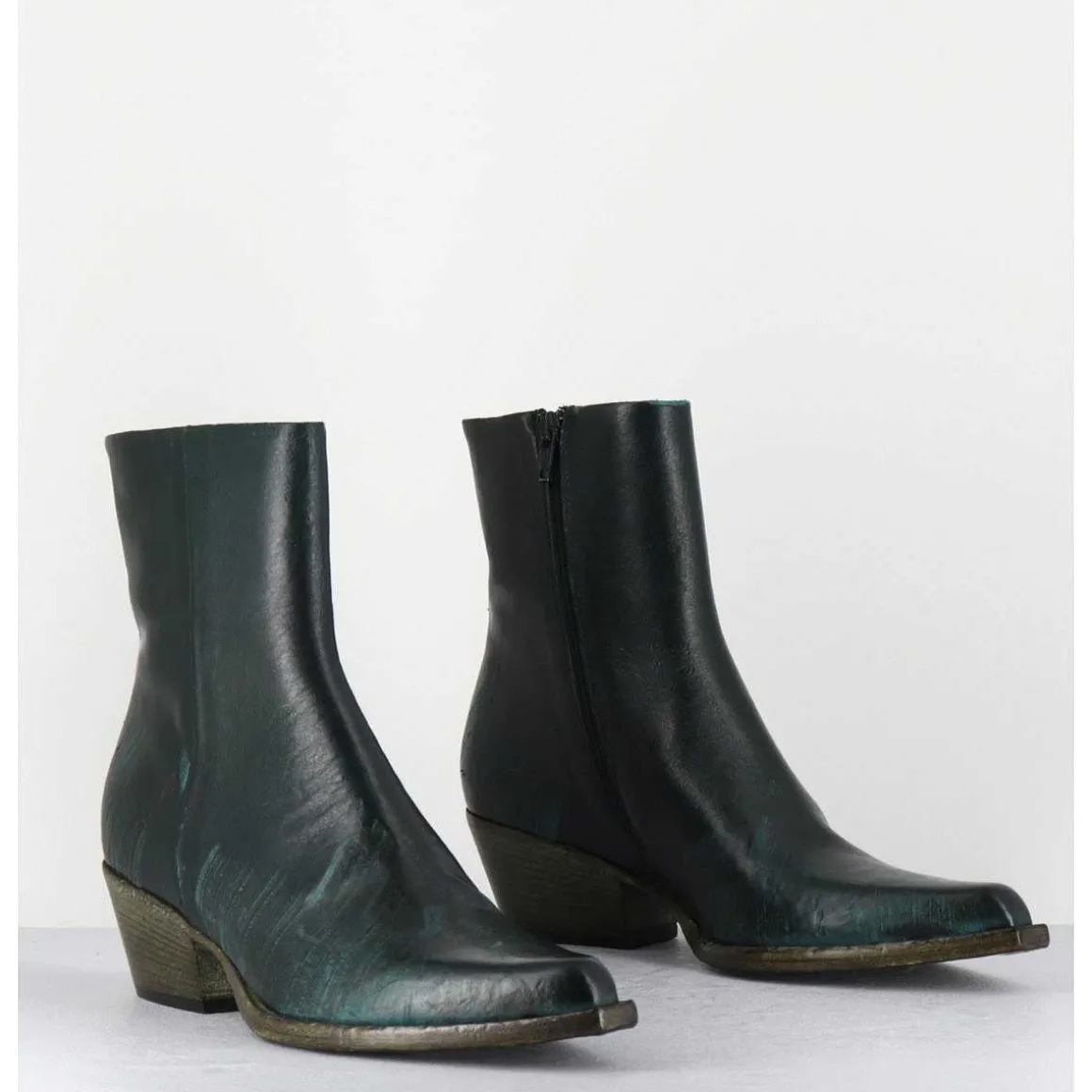 Santiags En Cuir Vert Use - Seber3 Moroder Bottiglia
