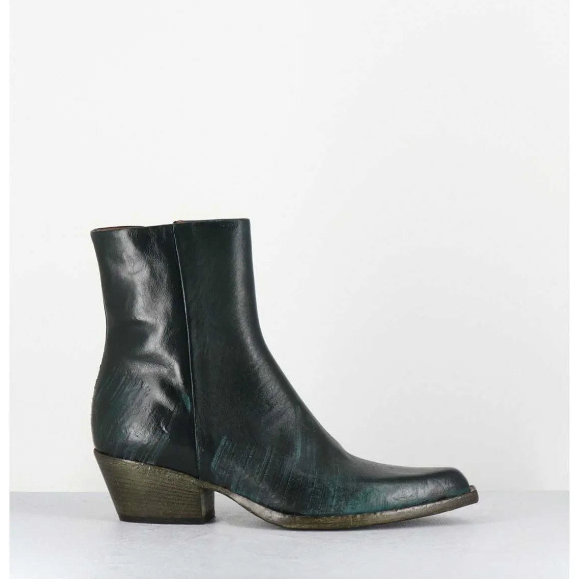 Santiags En Cuir Vert Use - Seber3 Moroder Bottiglia