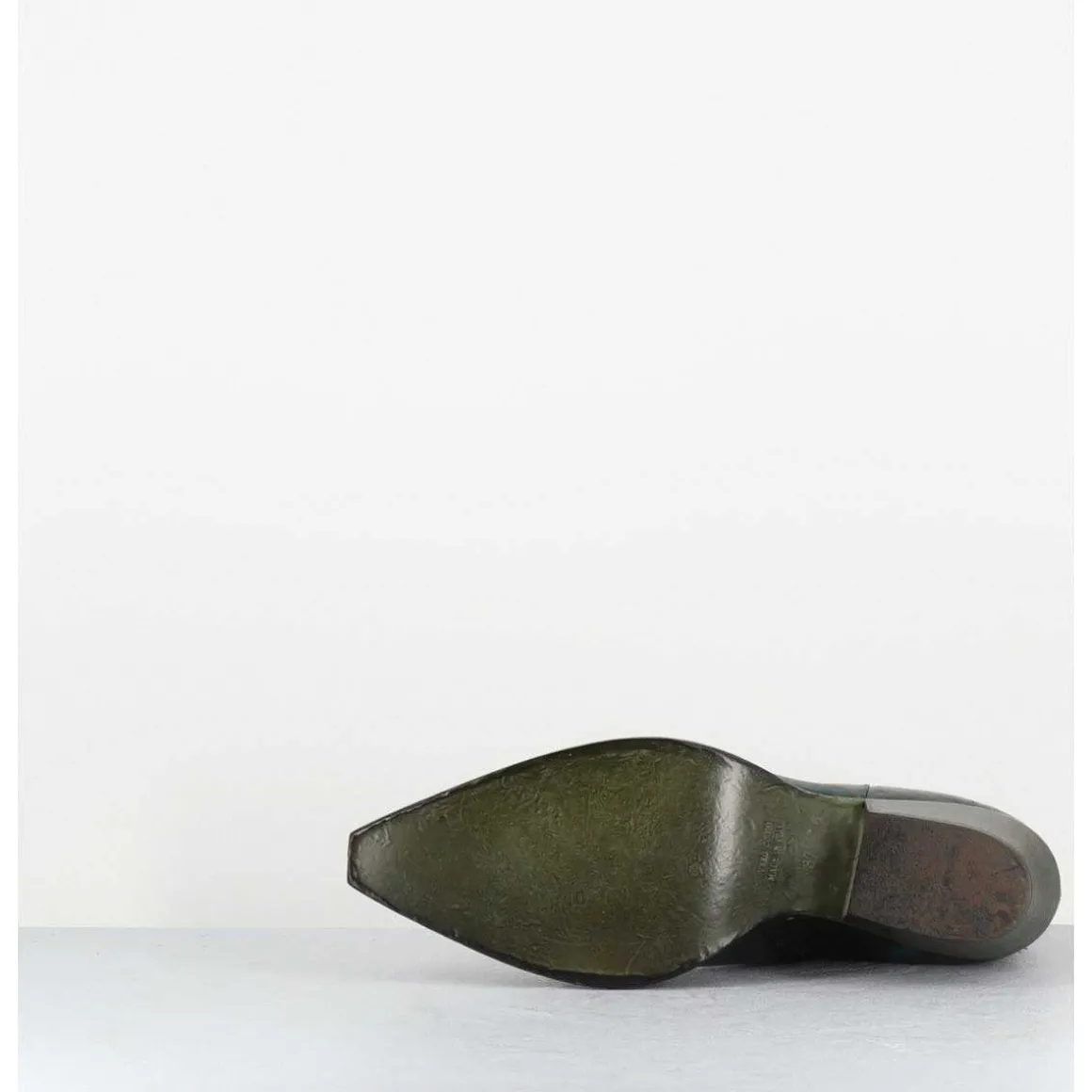 Santiags En Cuir Vert Use - Seber3 Moroder Bottiglia